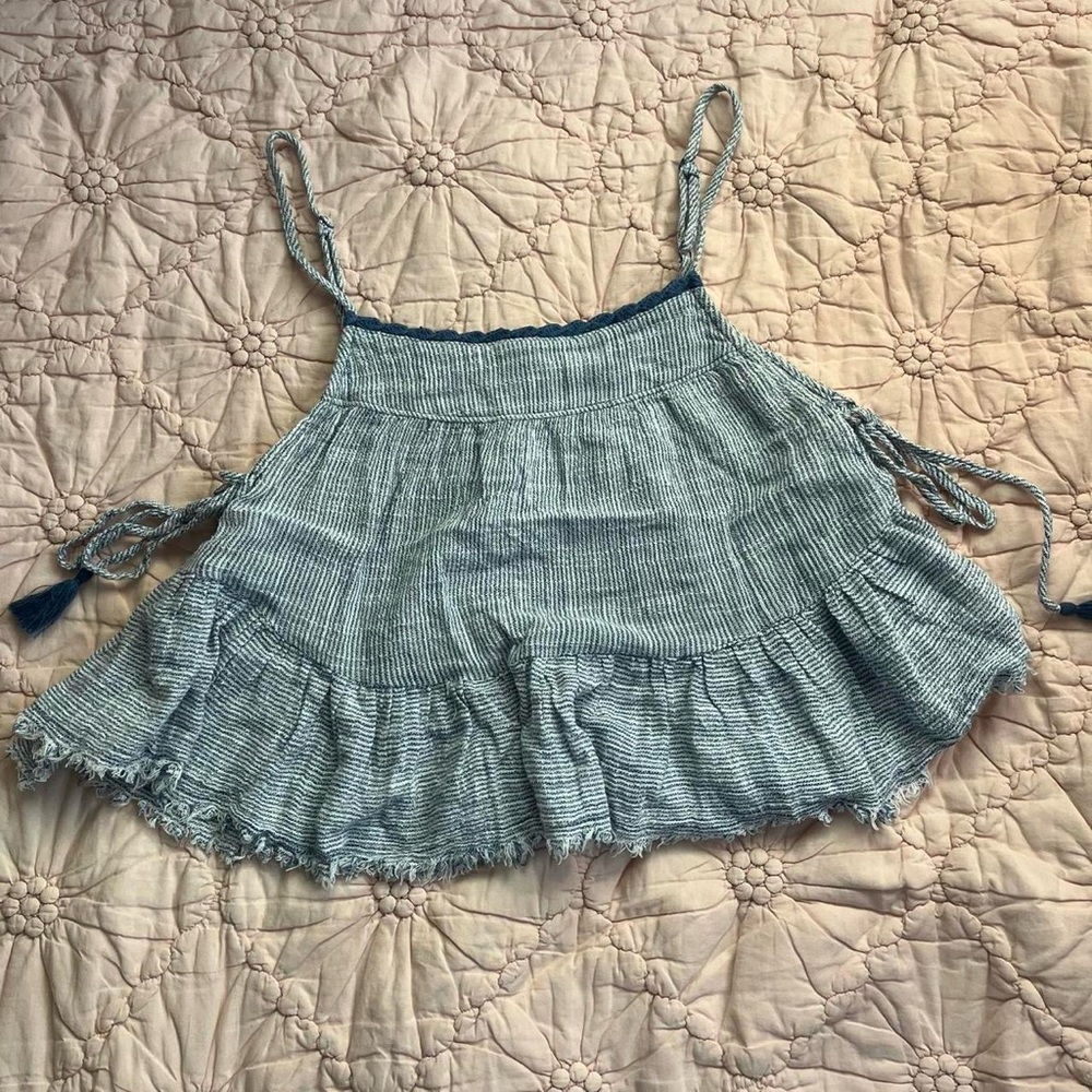 Aerie Blue Flowy Tank Top